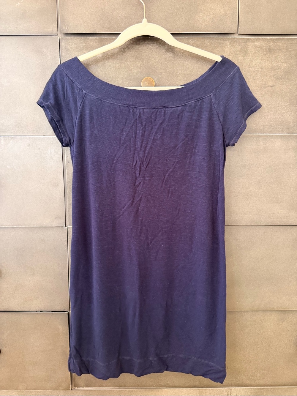 Splendid Navy Boatneck Short-Sleeve Tunic Large